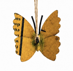 HANGING YELLOW BUTTERFLY ORNAMENT *NEW* AVAIL DEC 2026
